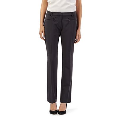 The Collection Grey zip pocket slim leg trousers